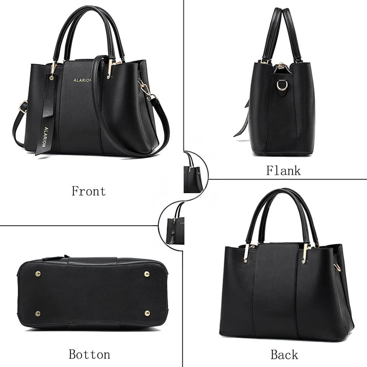 ALARION Damen Geldbörsen und Handtaschen Schultertasche Damen Designer Satchel Messenger Tote Bag 3-