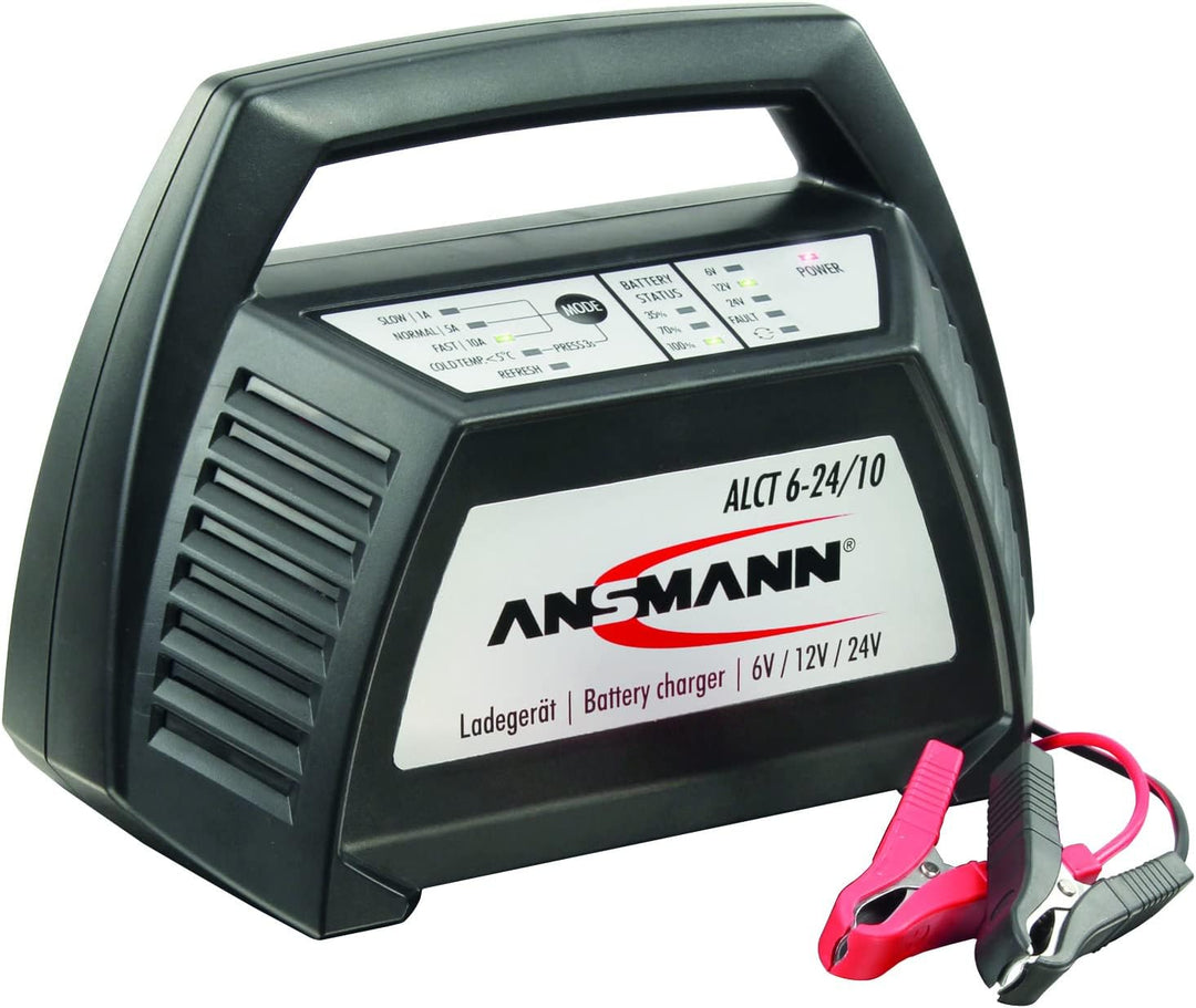 Ansmann ALCT-6-24/10 Batterie Multi-Ladegerät 6V/12V/24V 10A Ladegerät 4,5Ah bis 240Ah