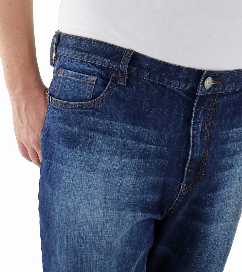 Herren grosse Grössen Jeans Tapered Fit mit elastischem Bund Marc 30W Blau, 30W Blau