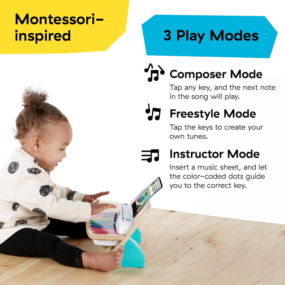 Baby Einstein, Hape, Holzspielzeug Magic Touch Piano , Musikspielzeug Klavier aus Holz für Kinder, M