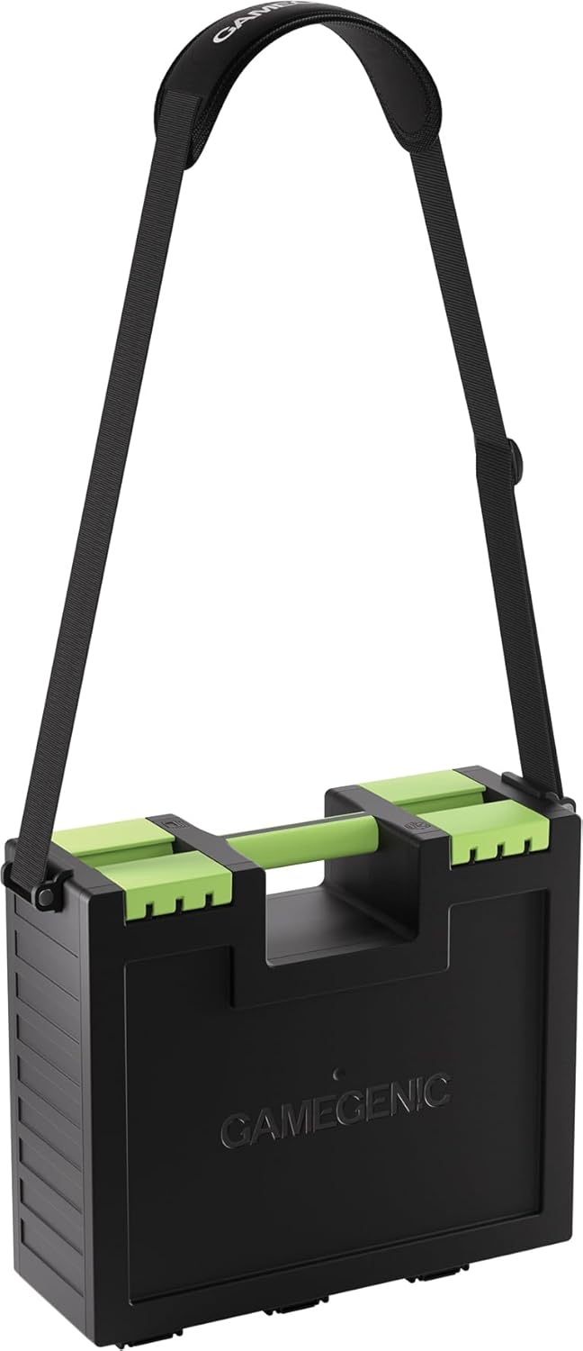 Gamegenic, Game Castle Black/Green, Aufbewahrungstasche für Karten und Spielzubehör mit optionalem S