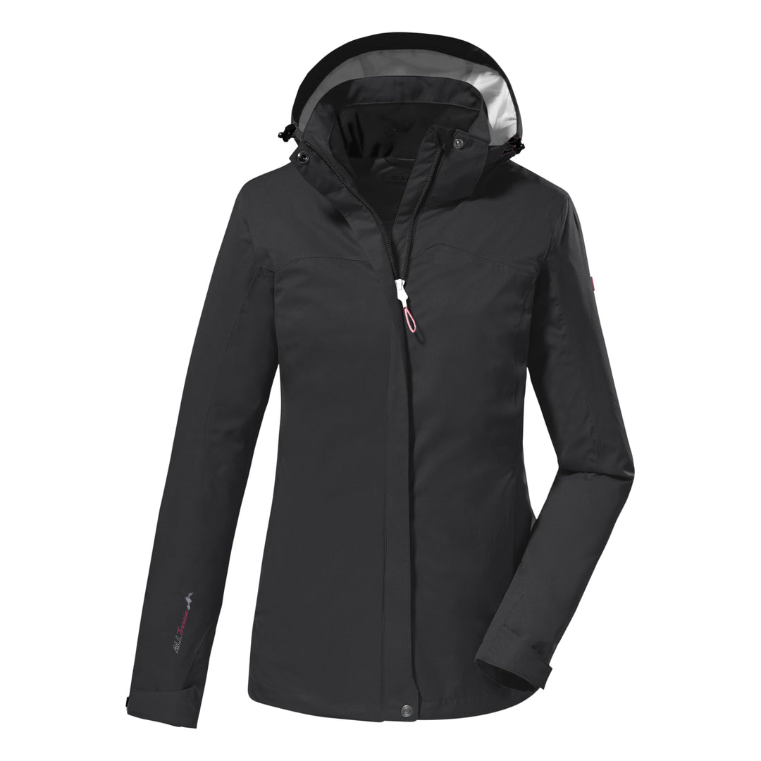 Killtec Damen Kos 133 Wmn Jckt Funktionsjacke/Outdoorjacke mit abzippbarer Kapuze (1er Pack) 50 Schw