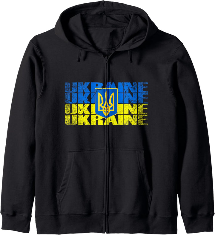 Ukraine, Flagge der Ukraine, Ukraine-Flagge. Kapuzenjacke
