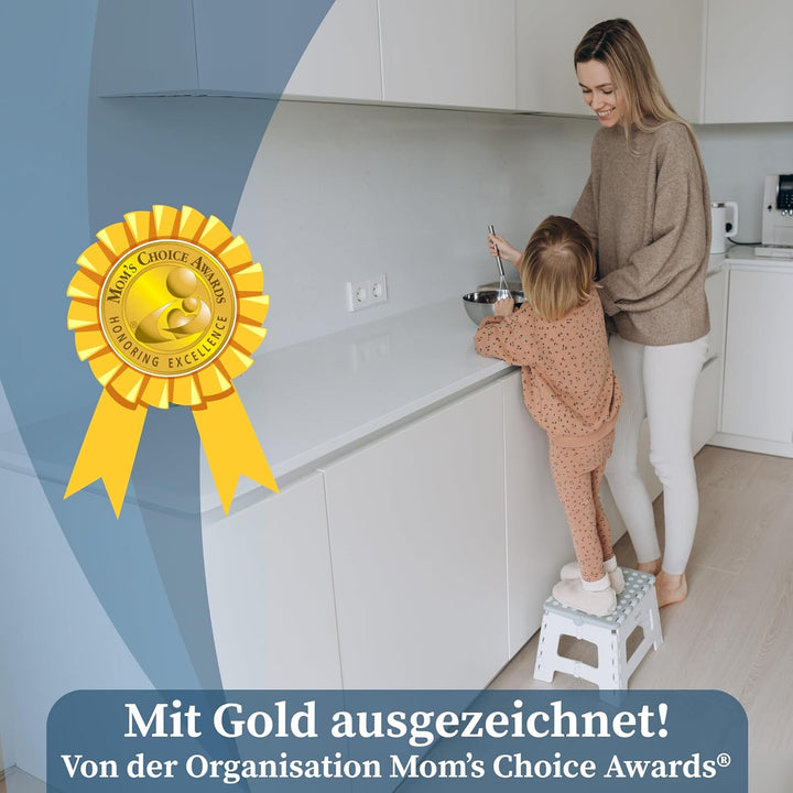 BISOO Tritthocker Kinder - Klapphocker Faltbar 120Kg für Bad & Küche - Hocker Klappbar für Kinder &