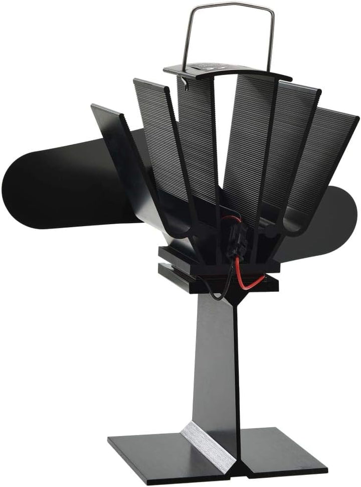 vidaXL Wärmebetriebener Kaminventilator 2 Blätter mit feuerfesten Drähten Stromlos Kaminofen Ventila