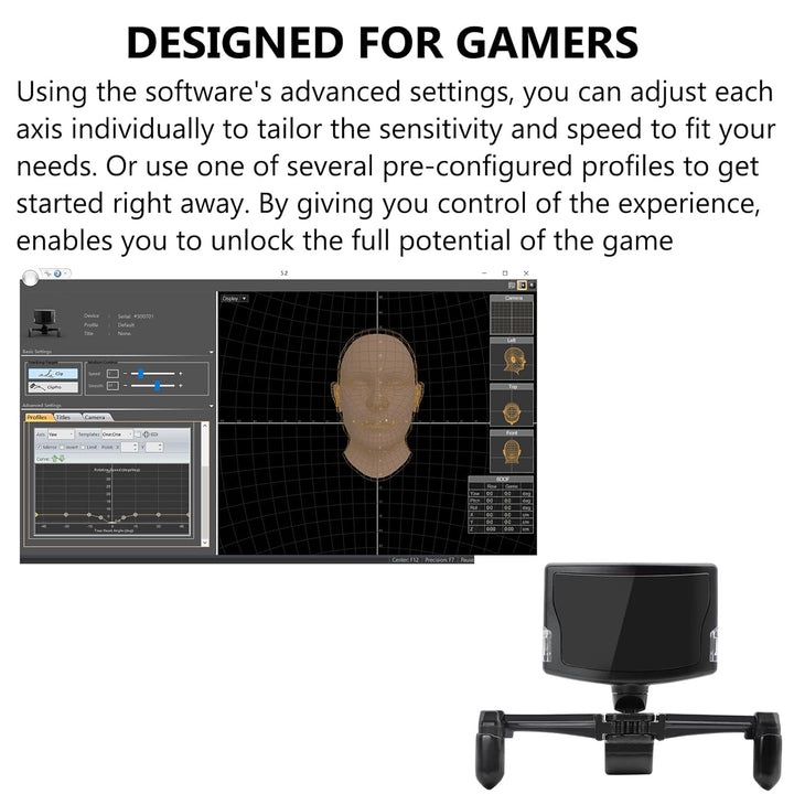 QIC Kompatibel mit Head-tracking NP 5 6DOF, Head Tracking Gaming Professionelles optisches Infrarot-