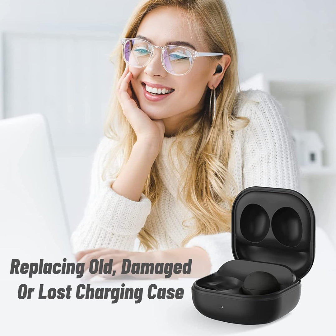 Cuifati Kabelloses Ladecase für Samsung Galaxy Buds 2, Unterstützt Kabelloses und Kabelgebundenes Qi