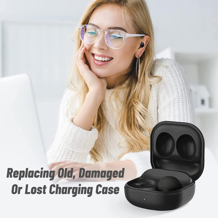Cuifati Kabelloses Ladecase für Samsung Galaxy Buds 2, Unterstützt Kabelloses und Kabelgebundenes Qi