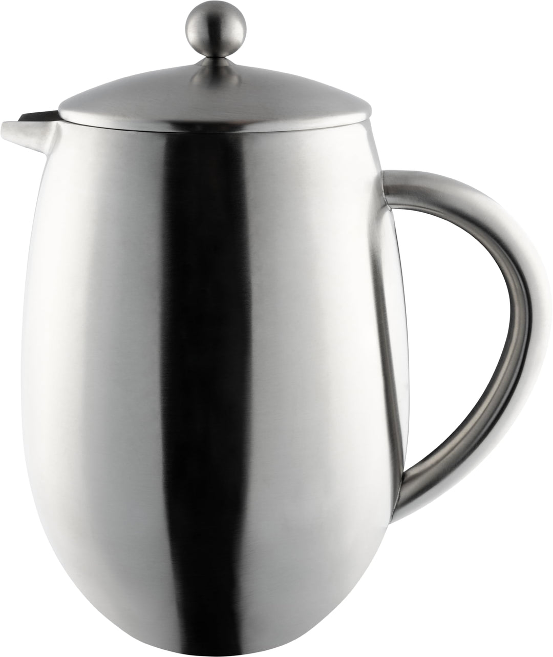 Café Olé BFD Cafetière, doppelwandiger Körper aus Edelstahl 18/10 und Siebfilter, satinierte Oberflä
