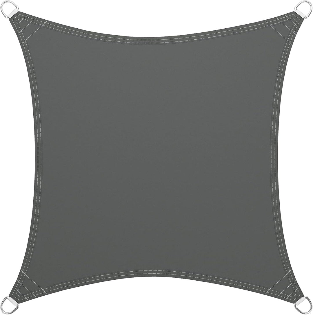 LARMNEE Sonnensegel, Wasserdicht, 3 x 5 m, Quadrat, Sonnenschutz, PES, Reissfestigkeit, Segeltuch Pe