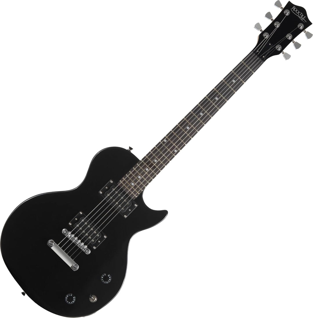 Rocktile LP-100 BL E-Gitarre (Korpus: Linde, Palisander Griffbrett, Finish: Schwarz High Gloss) Schw