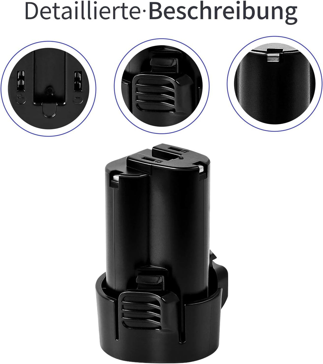DSANKE 2 Stück BL1013 Akku 10,8V 3,0Ah Li-Ion Ersatzakku für Makita BL1013 BL1014 3,0Ah 10,8 Volt