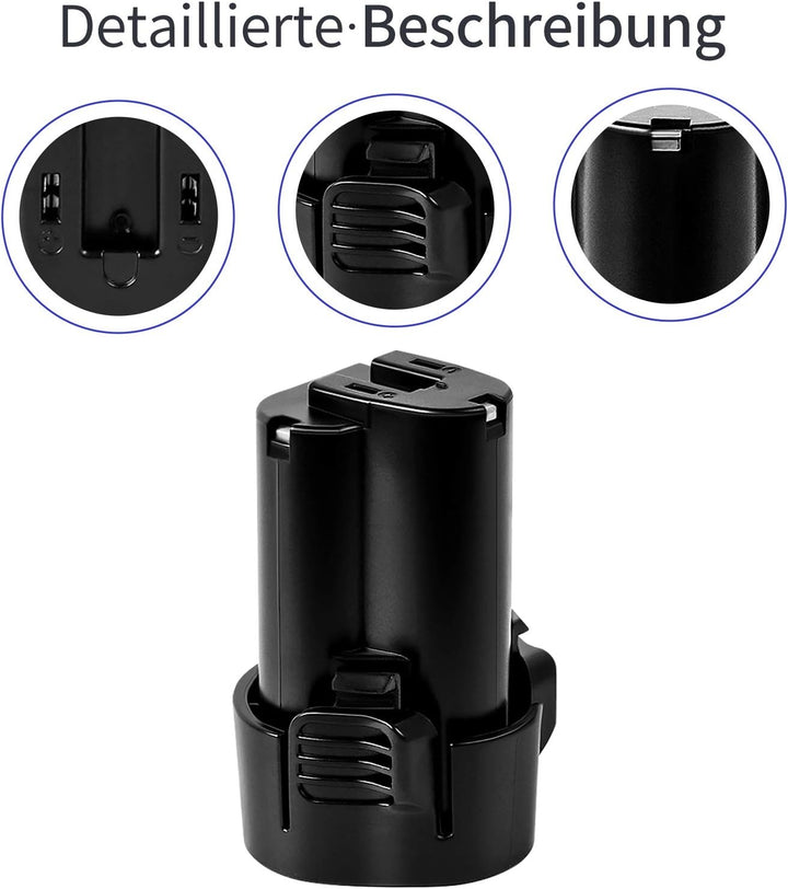 DSANKE 2 Stück BL1013 Akku 10,8V 3,0Ah Li-Ion Ersatzakku für Makita BL1013 BL1014 3,0Ah 10,8 Volt