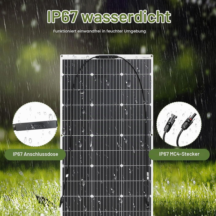 100W Solarpanel 18V Flexibel Solarmodul Monokristallin Leicht für Outdoor Aufladung Spitzenposition