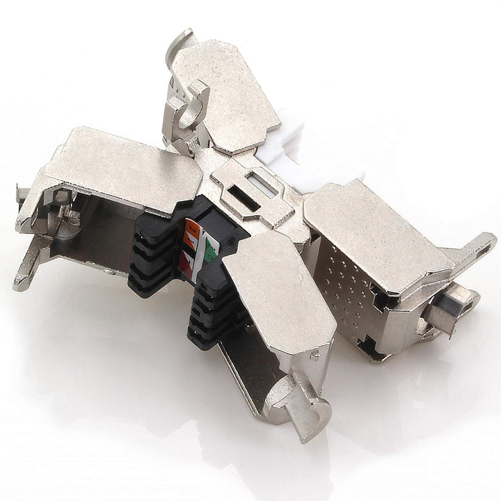1aTTack.de Cat. 6A Keystone Verbinder werkzeuglos Schneidklemme auf Schneidklemme AWG 22 bis AWG 26