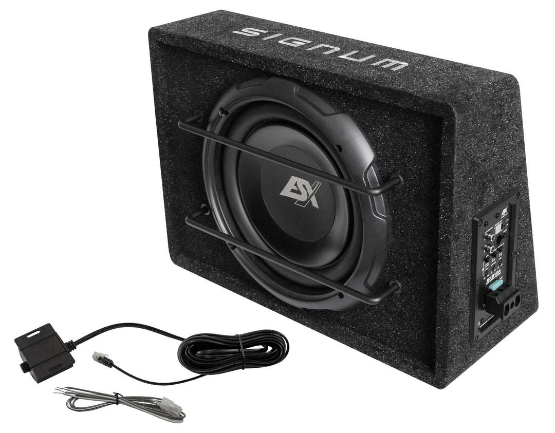 ESX SIGNUM SXB10A - 10“ (25 cm) aktiver Subwoofer | Aktiv Gehäuse-Subwoofer mit ALU-Membran
