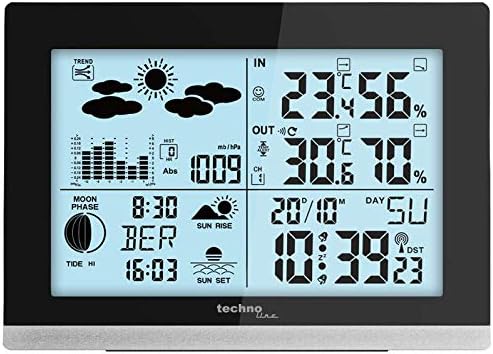 Technoline edel und modern die WS6762 moderne Wetterstation, schwarz Hochglanz WS6762 schwarz