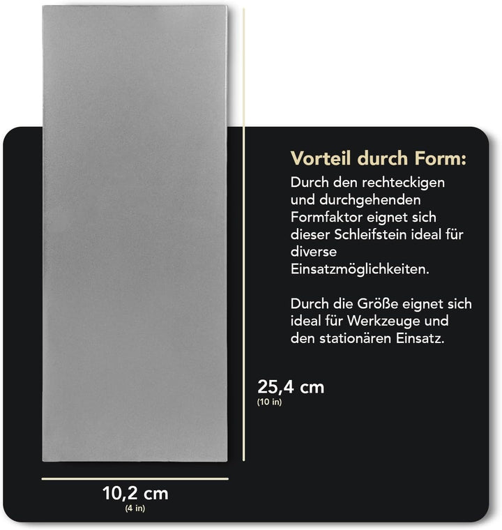 DMT Dia-Sharp Schärfblock mit durchgehende Diamantbeschichtung, grob, 25,4 cm / 10 Zoll, 1 Stück, D1