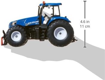 siku 3273, New Holland T8.390 Traktor, 1:32, Metall/Kunststoff, Blau, Achsschenkellenkung und Kupplu