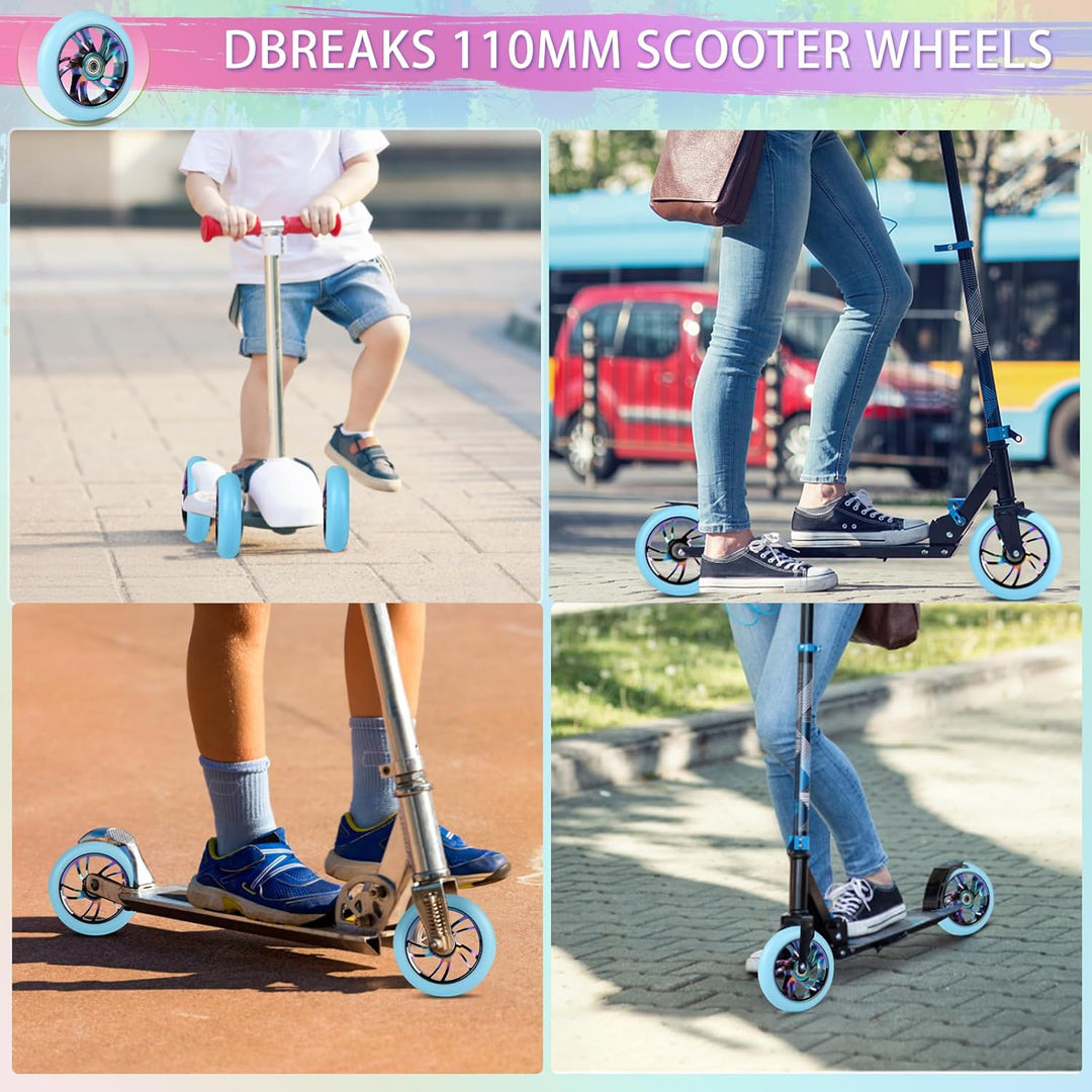DBREAKS Stunt Scooter Ersatzrad 120mm mit ABEC 9 Kugellagern, Härtegrad 88A für Roller aller Art (Bl