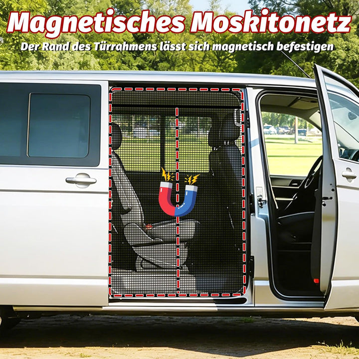 Magnetic Mosquito Net Compatible with VW Bus T5 T6 for Sliding Door, Car Fly Screen with Insect Prot