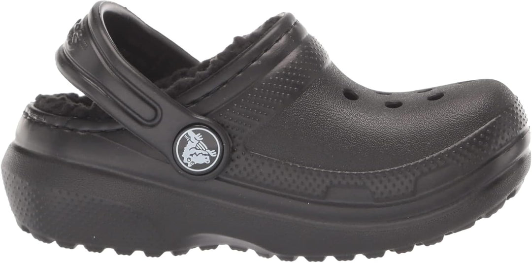 Crocs Unisex Kinder Classic Lined Clog K Holzschuh 30/31 EU Schwarz, 30/31 EU Schwarz