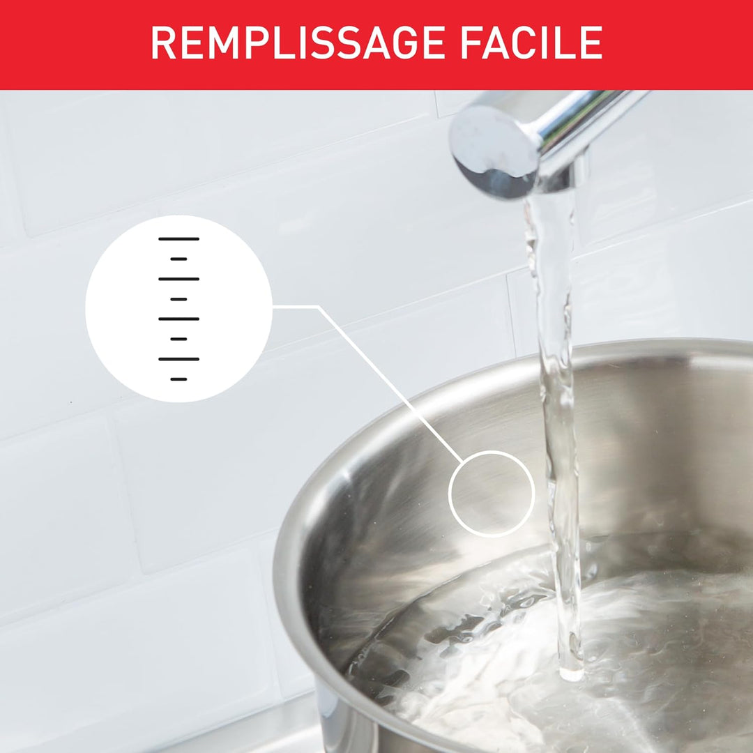 Tefal Primary E3089504 Couscous-Topf 24 cm und Dampfkorb, 4-5 Personen, Induktion, Dampfkorb mit kle