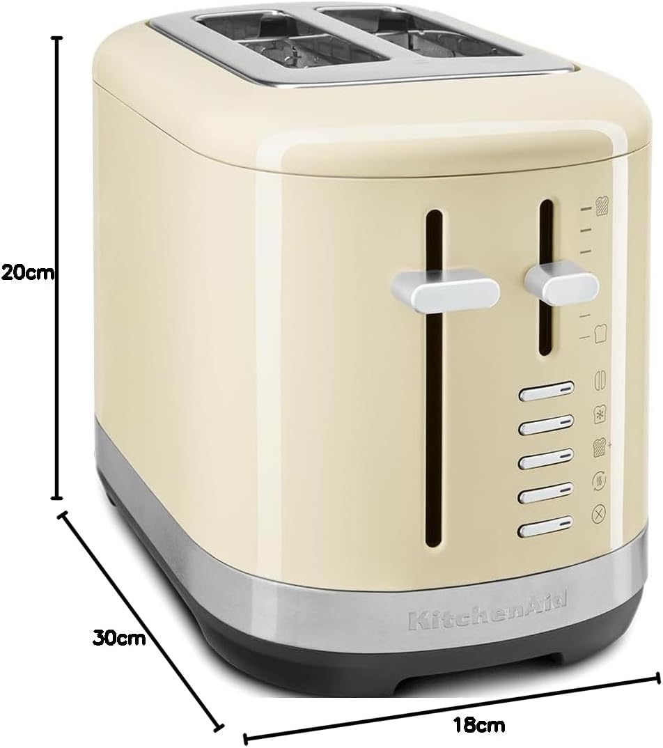 KitchenAid Toaster für 2 Scheiben - Retro Design Toast Machine - 7 verschiedene Funktionen - Edelsth