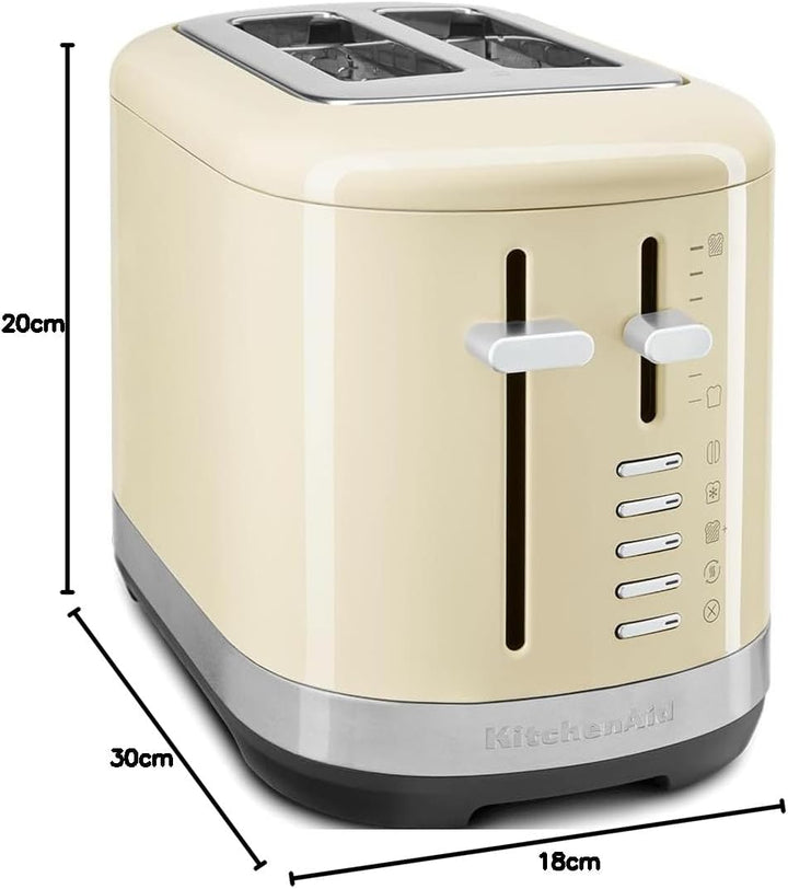 KitchenAid Toaster für 2 Scheiben - Retro Design Toast Machine - 7 verschiedene Funktionen - Edelsth