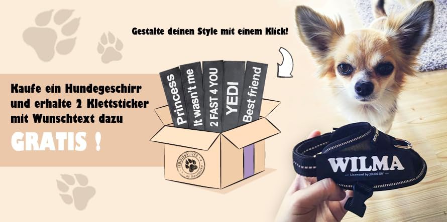 K9 Powergeschirr Original Julius-K9 Hundegeschirr für Diensthunde inkl. 2 Stück Klettsticker mit Wun
