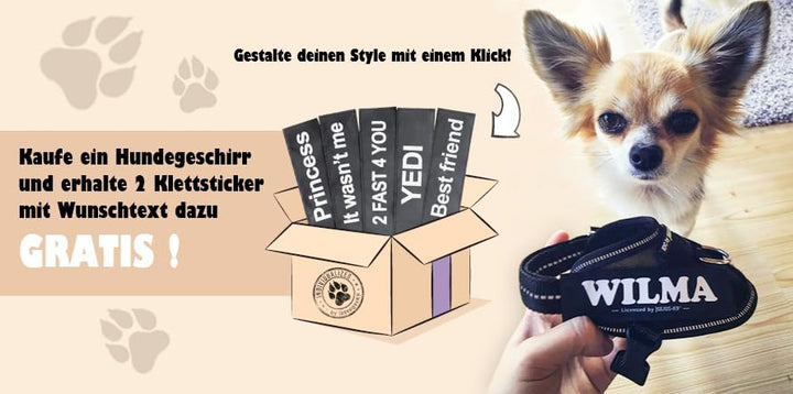 K9 Powergeschirr Original Julius-K9 Hundegeschirr für Diensthunde inkl. 2 Stück Klettsticker mit Wun