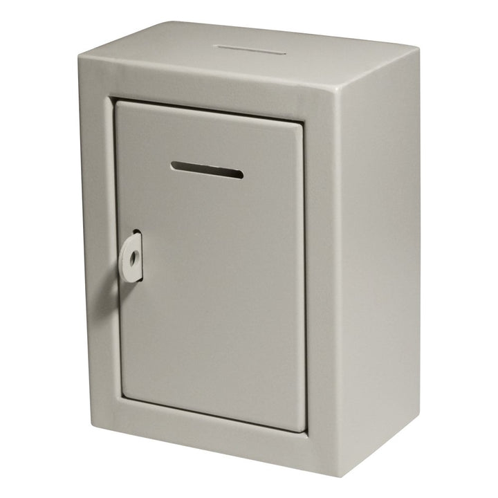 MCB Classic Metallbox - Spendenbox - Kommentarbox - Sichere Sammelbox - Wahlurne - Ticketbox - Einfa
