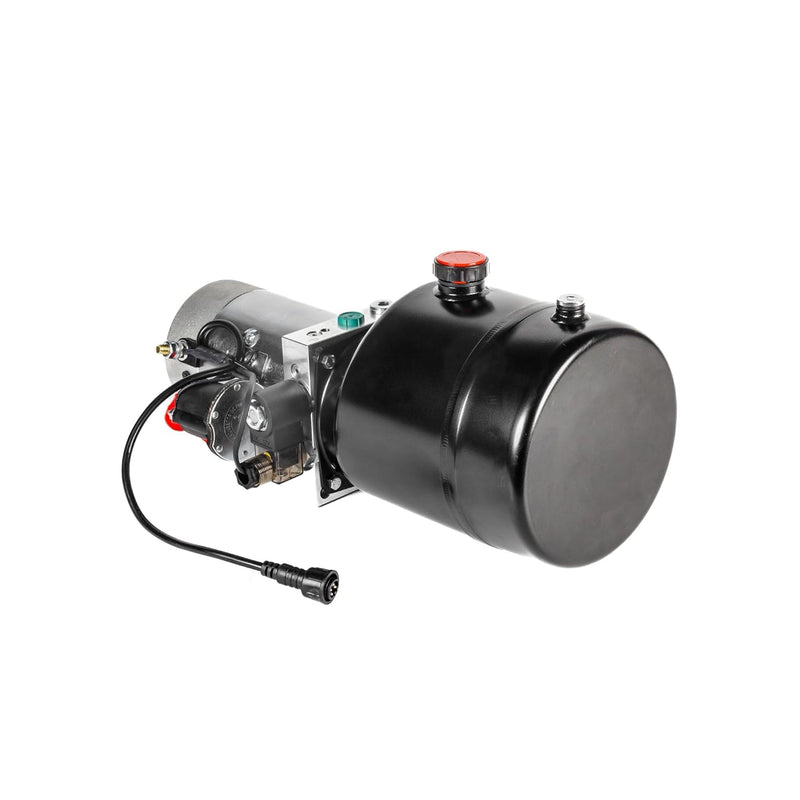 Hydraulikaggregat HYDRAFT, Hydraulikpumpe 12 V 180 bar 2000 Watt mit 4 Liter Stahtank und Kabelfernb