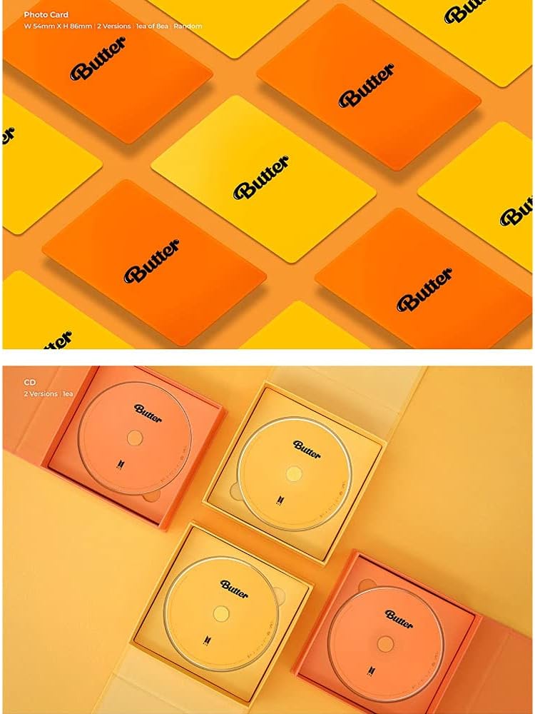 Bangtan Boys BTS BUTTER Album Cream version [with Extra Lenticular Photocard and Sticker] (Pre-Order