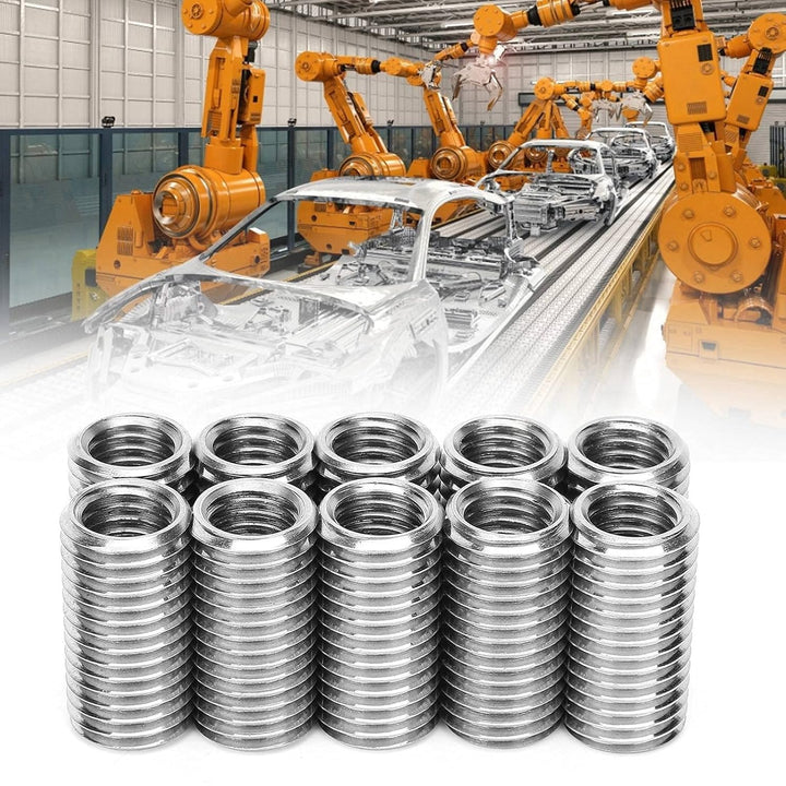 10Pcs Gewindeeinsatz Reparaturmutter Gewindeschlitzen Weibliche M12 und Männliche M16 Schraubbuchse,