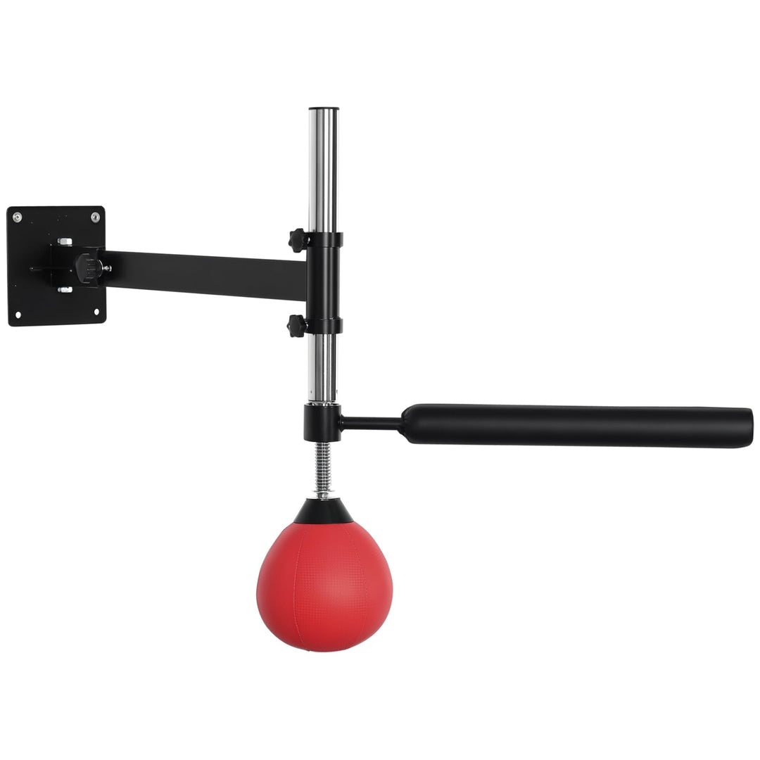 HOMCOM Boxgestell klappbar höhenverstellbar Boxtraining Wardhalterung mit drehbarer Reflexstange Spe