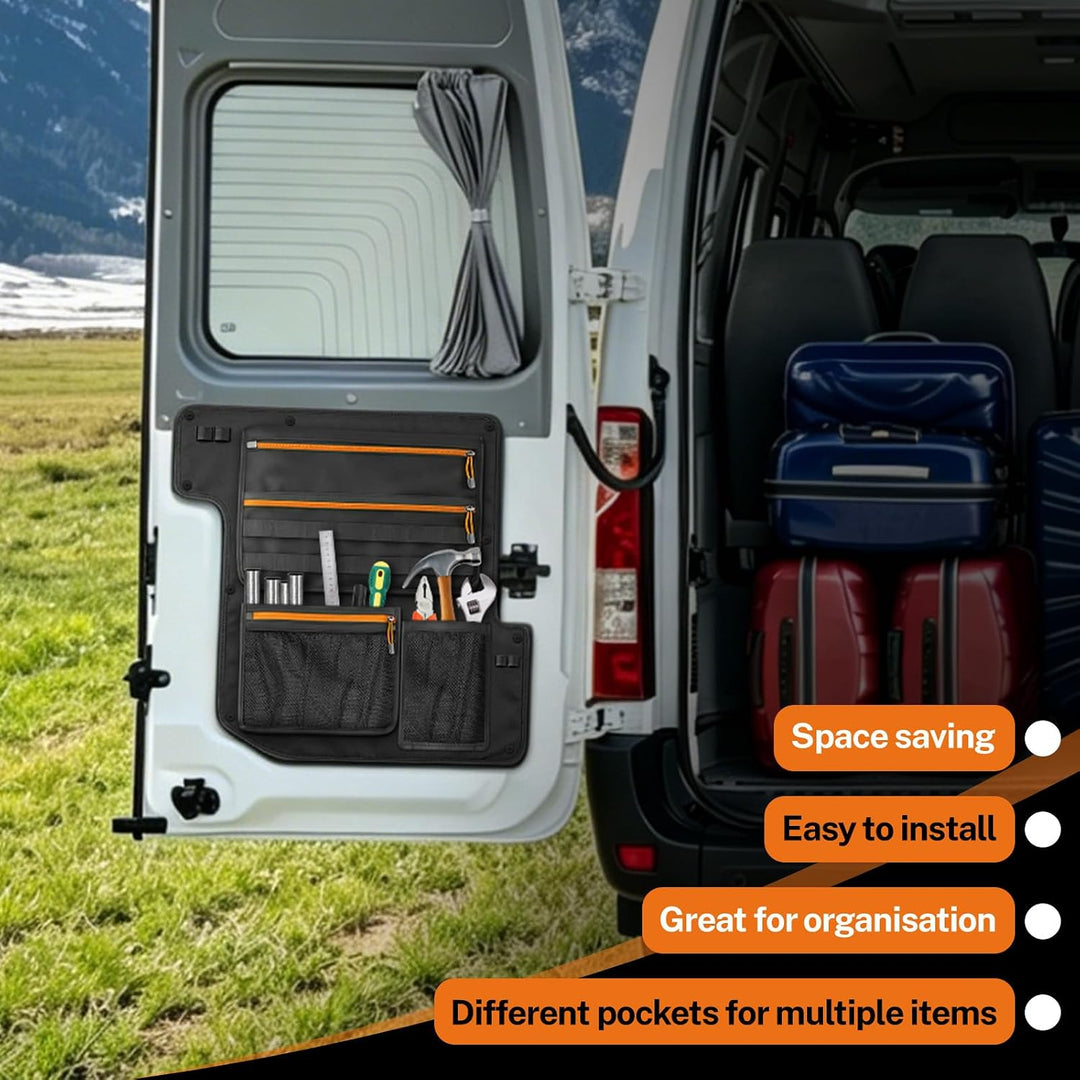 2PCS Scheunentür Lagerorganisator für Renault Master Opel Movano 2010-2021 | Stauraumsparer Scheunen