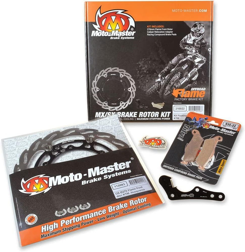 MotoMaster 310022 Moto-Master, Kit Oversize 270mm, Adapter, Pads, Front, Ktm 09-18 450 E