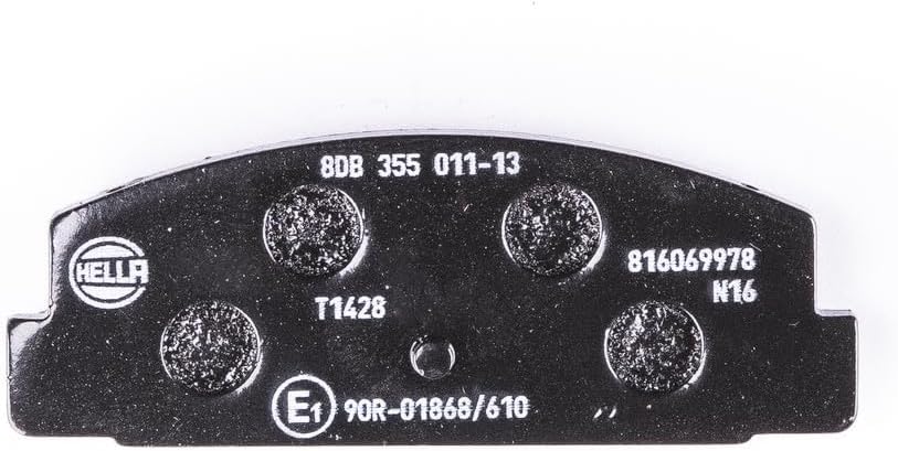 HELLA 8DB 355 011-131 Bremsbeläge - nicht für Verschleisswarnanzeige vorbereitet - T1428 - für u.a.