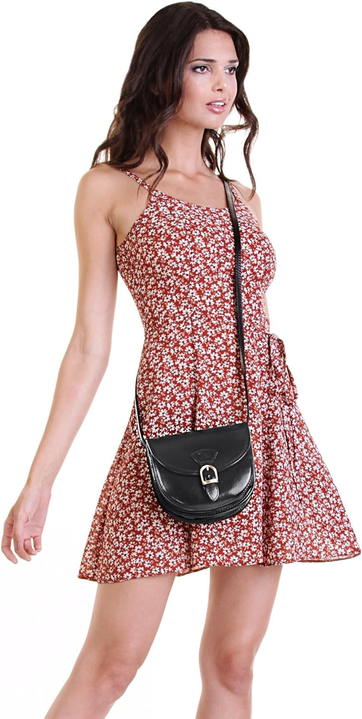piké Umhängetasche schwarz echt Leder Damen - 016176