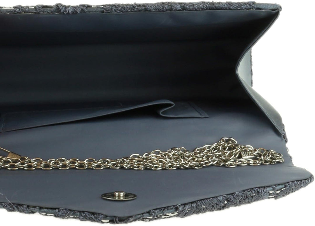 Girly Handbags Clutch aus Satinspitze Grau, Grau