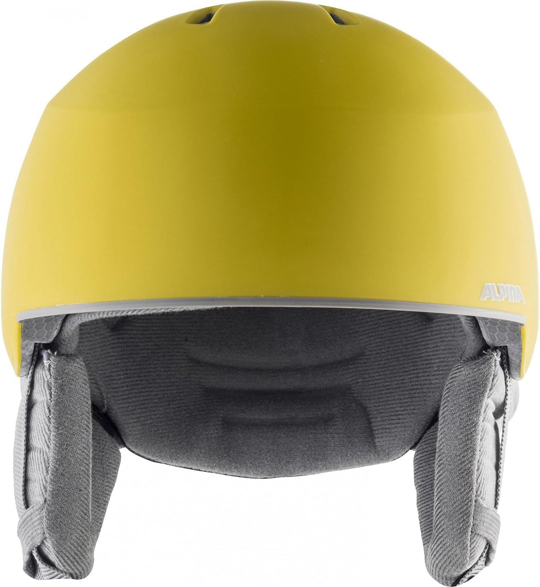 ALPINA MAROI JR - Sicherer, Bruchfester & Individuell Anpassbarer Skihelm Für Kinder curry-grey matt