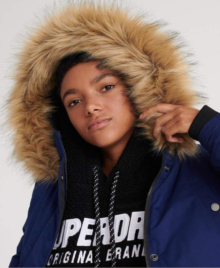 Superdry Damen Alpine Mikrofaserjacke 36 königlich marineblau, 36 königlich marineblau