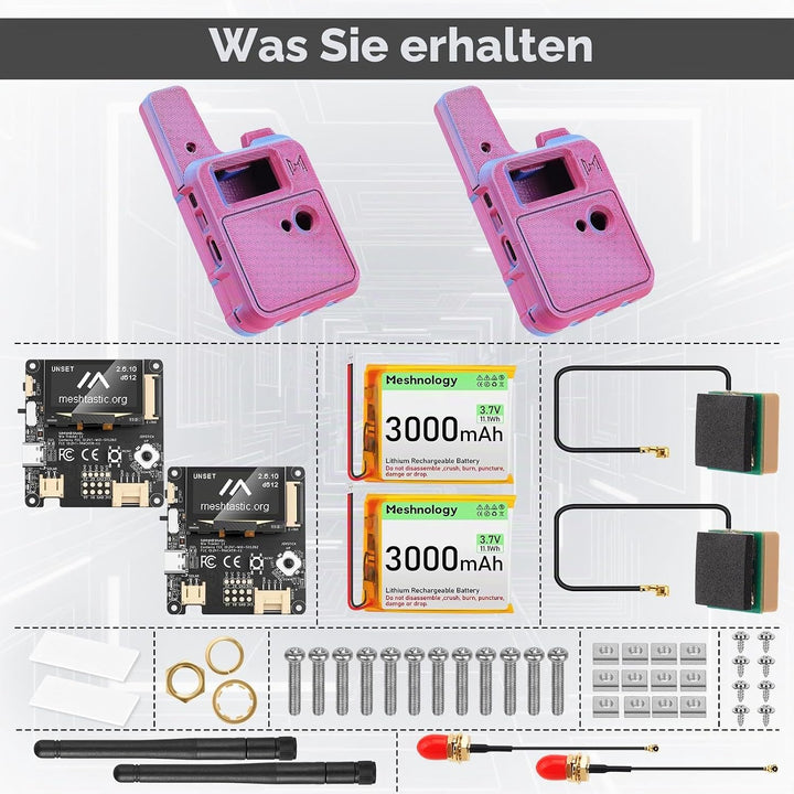 2 Set Wio Tracker L1 Board mit 3000mAh Akku und Gehäuse Set – SX1262 nRF52840 Kit für AR duino Mesht