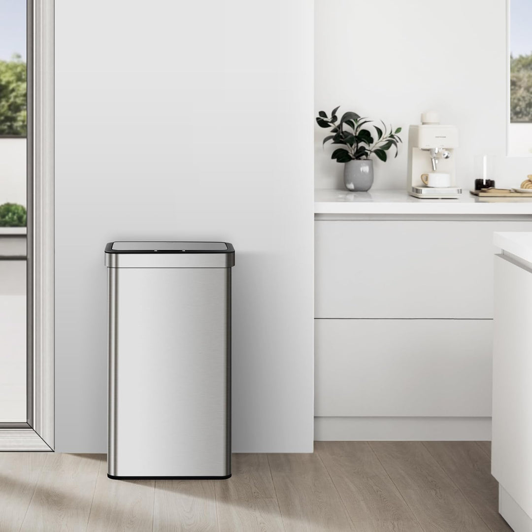 EKO NOVA 80L Mülleimer mit Sensor, Automatischer Küchenmülleimer, rechteckiger Bewegungssensor Abfal