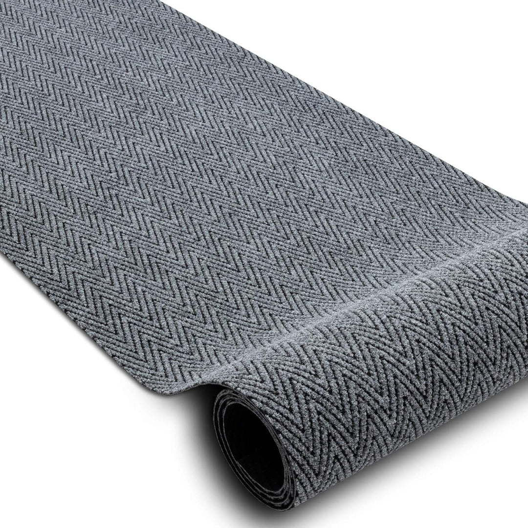 Runner - Türmatte rutschfest Magnus 2954 Zigzag Outdoor, Indoor Grau 100x100 cm MAGNUS Grau 100 x 10