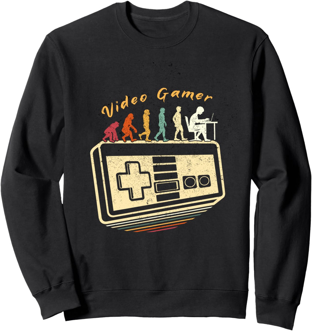 Video Gamer Evolution Retro Gamer Video Gaming PC Console Sweatshirt
