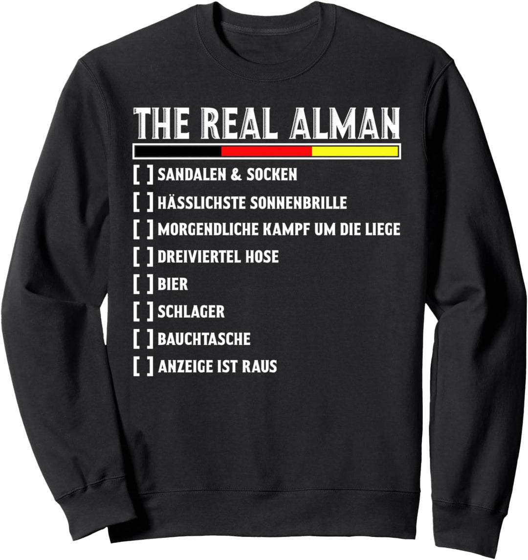 Alman Memes - Richtiger Deutscher Checkliste Alman Sweatshirt
