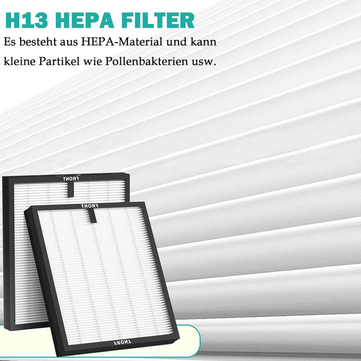 HY4866 Ersatzfilter für MORENTO HY4866 Luftreiniger 3-in-1 H13 Ersatz HEPA Filter Hocheffizienter Ak