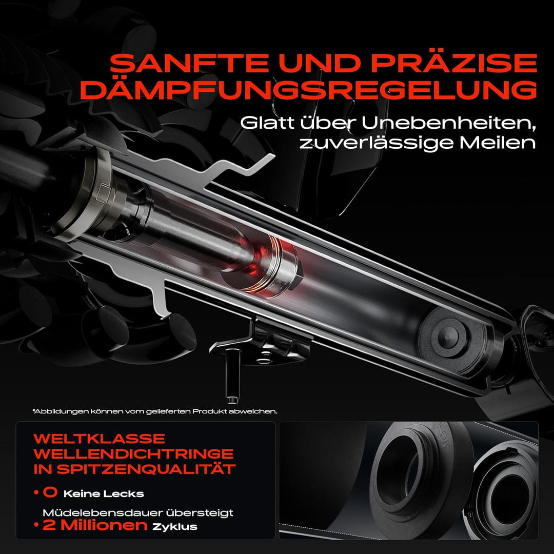 Frankberg 2x Stossdämpfer Gasdruck Hinten Kompatibel mit C1 PM PN Schrägheck 1.0L 1.4L 2005-2014 Ayg